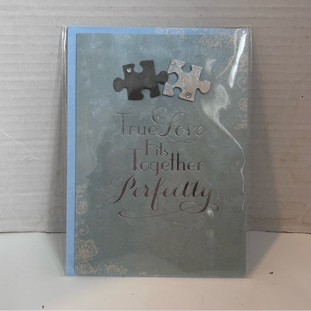 Puzzle Piece Wedding Card